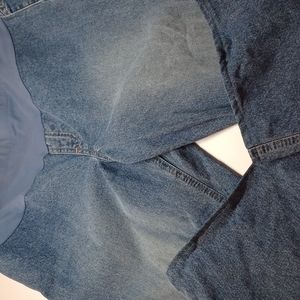 Motherhood maternity jeans size XL faded light wash denim 10" wide legs